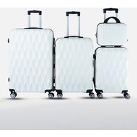 Obasyhig 4PCS Travel Luggage Suitcase Set in White