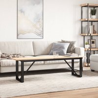 Berkfield Home Coffee Table Legs O-Frame 140x30x43 cm Steel in Black | Size: 140 x 30 x 43 cm
