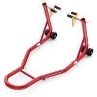 Costway Front Wheel Motorcycle Stand Highly Stable Universal Paddock Lift Stand in Red