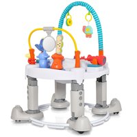 Costway 4-In-1 Baby Activity Center with Walker for Kids Aged 0-2 Years in Grey