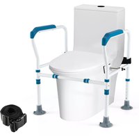 Costway Foldable Toilet Safety Frame Height & Width Adjustable Toilet Handrail Support