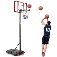 Costway Basketball Backborad Hoop Net Set 193-248cm Adjust Basketball Goal System