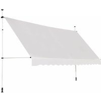 Costway 4M Telescopic Canopy Retractable Adjustable Outdoor Clamp Awning Sun Shelter in Beige