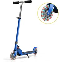 Costway Foldable Kick Scooter Lightweight Commute Scooter w/ Kickstand for Kids 4-13 in Blue