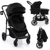 2 1 Stroller Foldable Pushchair Reversible Seat Adjustable Canopy