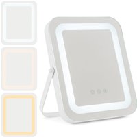 Costway Makeup Vanity Mirror Multi-occasion 3 Color LED Mirror with Smart Touch Control in White