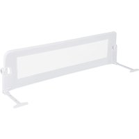 Costway Foldable Bed Rail Toddlers 152cm Swing Down Baby Bed Guard Rail-White in White