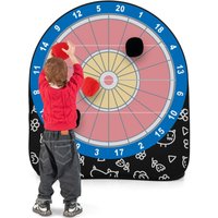 Large Dart Board Foldable Dartboard w 4 Kick Balls