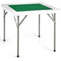 Costway 88cm Folding Mahjong Table Portable Mahjong Table PVC Desktop Table Games in Green