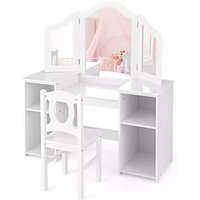 2 1 Vanity Table & Chair Set Makeup Table Dressing Table Desk