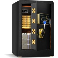 Costway 30L Digital Security Safe Box Electronic Money Cash Jewelry Deposit with 4 Keys in Black