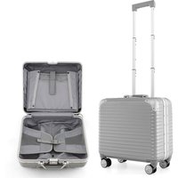 Costway Trolley Travel Suitcase 16" Carry-on Lightweight Hard Shell Suitcase Under-seat in Blue