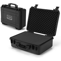 Costway 56 x 44 x 22 cm Waterproof Hard Case Flight Storage Secure Box Camera Protection W/ Foam Insert in Black