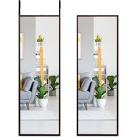 Costway 2 IN1 Full length Mirror Bedroom Over the Door Full Body Mirror Make up in Black
