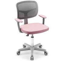 Costway Kids Computer Chair Low-Back Task Study Chair Children Office Chair Height Adjustable in Pink
