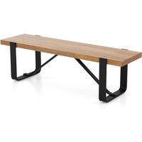 Costway Entryway Bench 152cm Long Hallway Bench Bedroom Wooden Shoe Rack Dining Bench in Natural