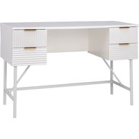 Costway Home Office Desk Computer Desk Study Writing Table PC Workstation W/ 4 Drawers in White