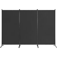 Costway 3 Panels Freestanding Room Divider Wall Folding Room Partition Separator Privacy Black