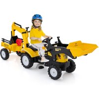 3 1 Ride On Excavator Pedal car Bulldozer Tractor w Trailer