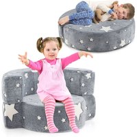 Plush Couch Toddlers 2 1 Glow Dark Sofa Play Mat