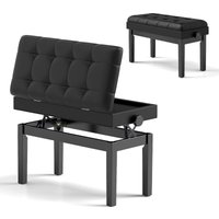 Duet Piano Bench Storage Adjustable Padded Piano Stool