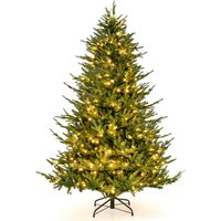 6 FT Pre Lit Artificial Christmas Tree 788 Tips 280 LED Lights Hinged Xmas Tree 6ft