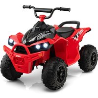 Gymax Battery-Powered Ride On Vehicle 4-Wheel Kids Car With Lights & Sounds in Red