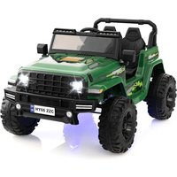Gymax Battery Powered Ride On Truck 2 Seat Toy Car With Light Remote Control in Green