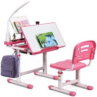 Study Desk & Chair Set Height adjustable Table Chair & Lamp