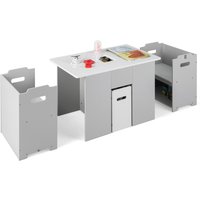 Table & 2 Chairs Set Multipurpose Furniture Set Storage