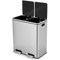 Recycling Pedal Bin Double Kitchen Waste Bin Plastic Inner Buckets