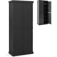 Kitchen Tall Cabinet 4 Door Pantry Buffet Organizer 6 Tier Shelves