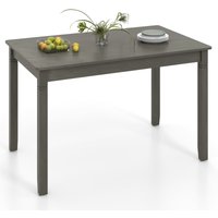 Gymax Wooden Dining Table for 4 People 122cm Rectangular Kitchen Table in Grey