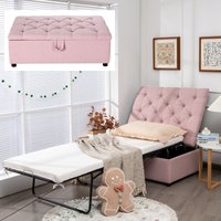 Convertible Sofa Bed Folding Ottoman Sleeper Space Saving Lounger
