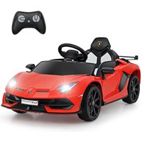 Gymax 12V Licensed Lamborghini Ride on Car Electric Vehicle With Remote in Red