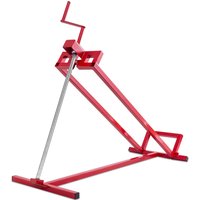 Gymax Folding Ride On Lawn Mower Lift 400kg Adjustable Lifting Device in Red