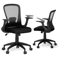 Gymax Ergonomic Mesh Office Chair Height Adjustable Executive Chair-Black in Black