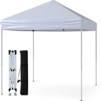 Costway Outdoor Pop-up Canopy Instant Folding Shelter w/Adjustable Heights in White