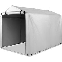 Costway Outdoor Storage Shed 160 x 218 x 164 cm Portable Garage Shelter Bikes in Silver