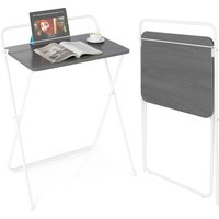 Costway 60CM Folding Computer Desk Compact Home Office Writing Desk in Grey