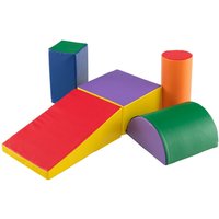 Costway 5-Pcs Kids Climb&Crawl Activity Playset Soft Foam Block Activity Play