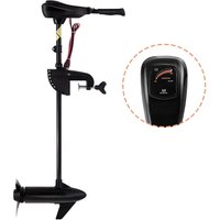 Costway 12V Electric Trolling Motor 55LBS Transom Mounted Trolling Motor With 8 Speeds in Black
