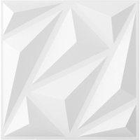 Gymax 20-Pack 3D Acoustic Wall Panels Soundproof Interior Decor in White