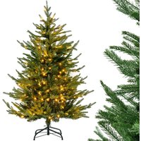 136 CM Artificial Christmas Tree Hinged Xmas Tree 180 LED Lights