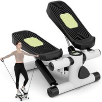 Costway Portable Hydraulic Stepper Mini Stepper for Workout in White