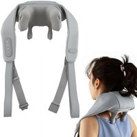 Gymax Neck Shoulder Massager 4D Deep Tissue Shiatsu Massage Machine in Grey