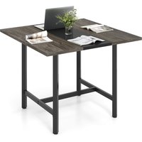 Costway 100CM Square Conference Table Meeting Room Table in Grey