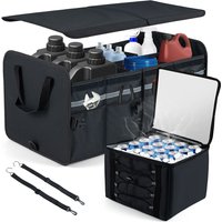 Costway 20L Car Trunk Organizer w/ Lid Portable Storage Box in Black