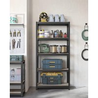 SONGMICS Heavy Duty Steel Shelving Unit with 5 Tool Free Tiers in Light Beige