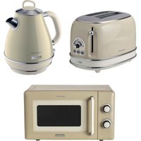 Vintage Breakfast Set Retro 2 Slice Toaster Kettle & Microwave